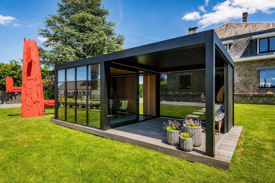 Aluminium Hout Overkapping